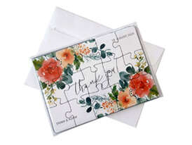 Tarjetas rompecabezas personalizadas con fotos o logotipos, ideales como regalos o artículos promocionales